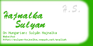 hajnalka sulyan business card